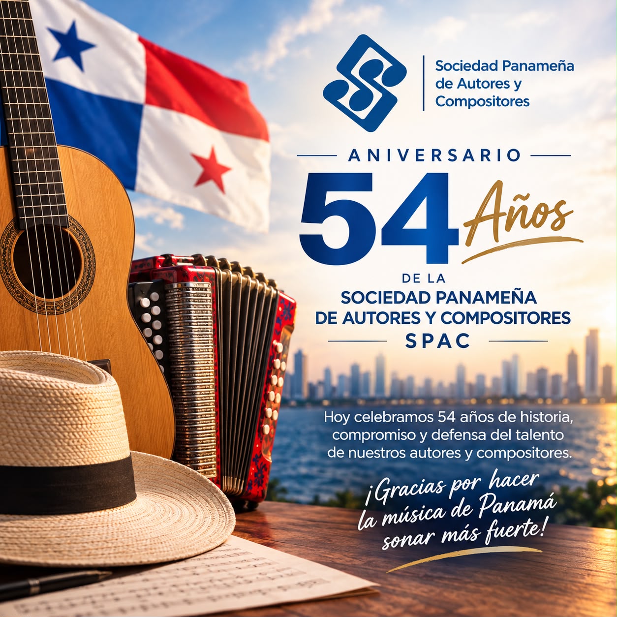 Aniversario 54 años de la Sociedad Panameña de Autores y Compositores (SPAC)